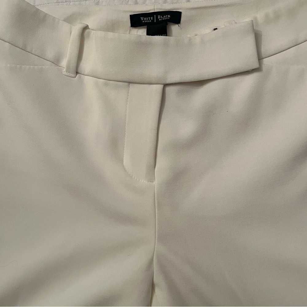 White House Black Market Cream Boot Cut Pants